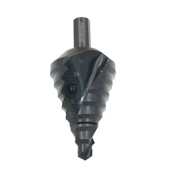 

10-45mm Step Drill Titanium Coated Drill Bit Industrial Reamer Metal Hole Saw Triangle Shank Spiral Grooved Core Drill Bits