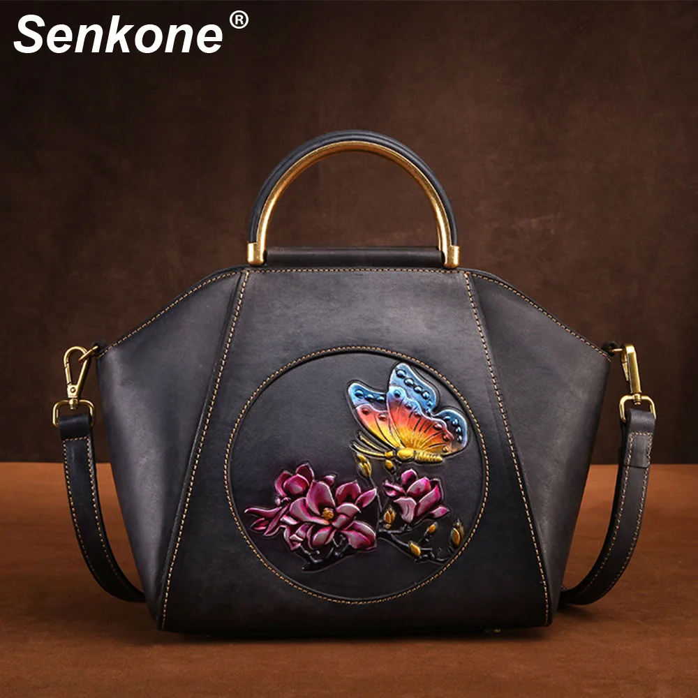

Vintage Retro Women Bag Handbag 100% Original Genuine Leather Luxury Handmade Bag Ladies Cross Body Shoulder Messenger Bags