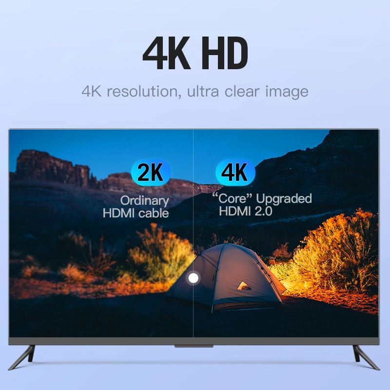 Vention HDMI كابل 2.0 v 1 m 2 m 3 m 5 m 8 m 10 m فائقة السرعة 4 K HDMI 2.0 كابل 3D 60 HZ ل HDTV LCD العارض محمول PS3 كابل HDMI