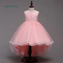 HAPPYPLUS/белое, розовое, красное детское платье для свадьбы с вышивкой; бальное платье для девочек; торжественное платье для девочек-подростков