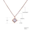 Lokaer-collier pendentif en acier inoxydable AAA, couleur carrée en Zircon or Rose, bijoux à la mode, cadeau de nouvel an pour femmes, N18268 ► Photo 2/5