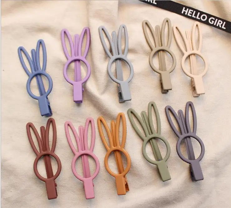 

1PCS cute rabbit hair clip Korean texture scrub side clip bangs clip duckbill clip hairpin hair accessories headdress PJ-1083