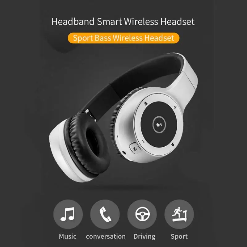 T8 стерео Hi-Fi наушники Bluetooth 4,2 спортивные наушники MP3 Беспроводной гарнитура Поддержка TF карты с 900 mAh большой ЭЛЕКТ