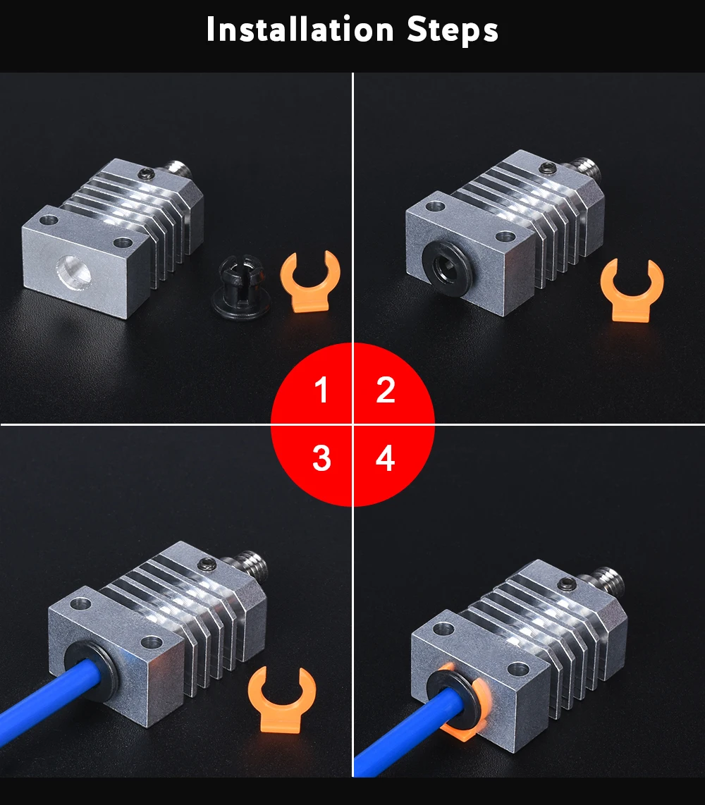 CR10 радиатор все металлические радиатор трубы обновления Hotend комплект для 3d принтер Ender3 CR10 Горячий Конец микро Швейцарский Титан тепловой выключатель