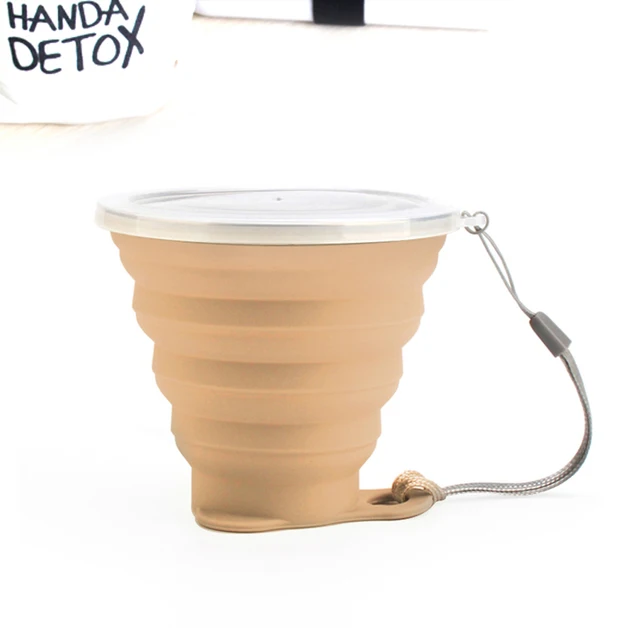 ME.FAM 270ml Stainless Steel Silicone Folding Cup With Lanyard