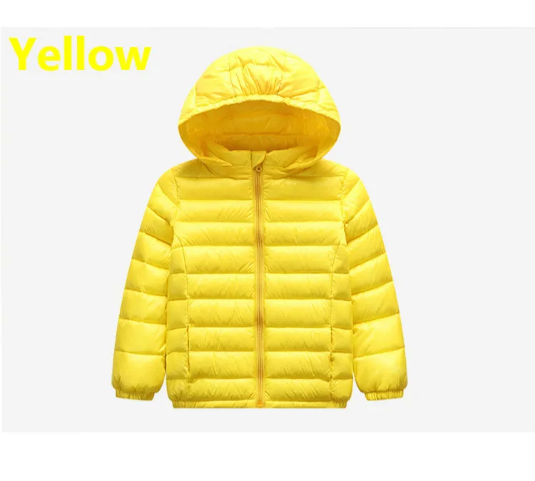 Children's Wear Autumn and Winter New Boys and Girls Cotton Jacket Lightweight Ultra Light Jacket Down Jacket Loose Coat - Цвет: Оранжевый