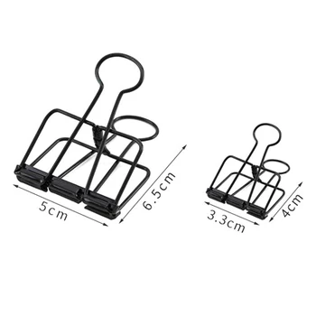 

1pc Metal Binder Clips Notes Letter Paper Clip Office Supplies Solid Color Metal Binder Clips Random Color