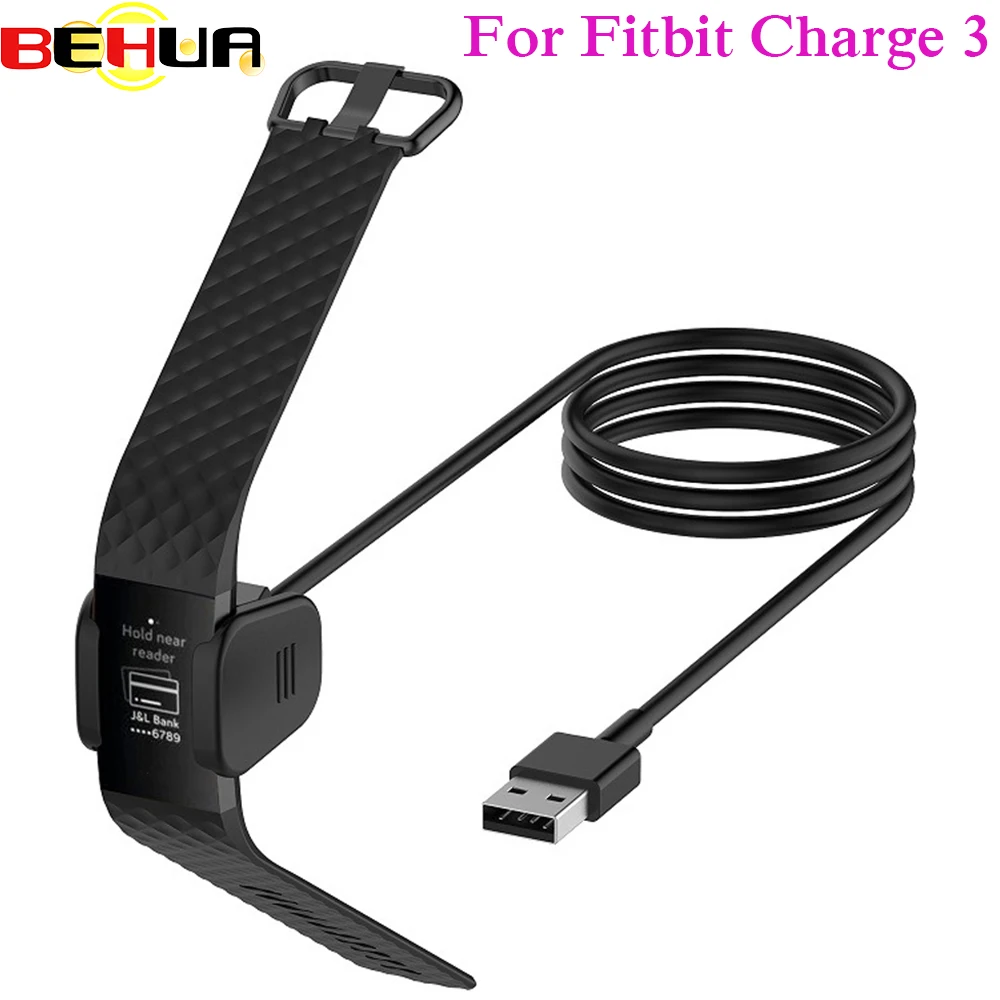Negro Cable de Carga para Fitbit