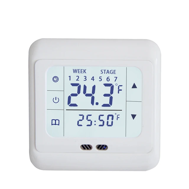 Digital Floor Heating Thermostat Weekly Programmable 16A Floor Heating Thermostat Room Temperature Controller Thermometer