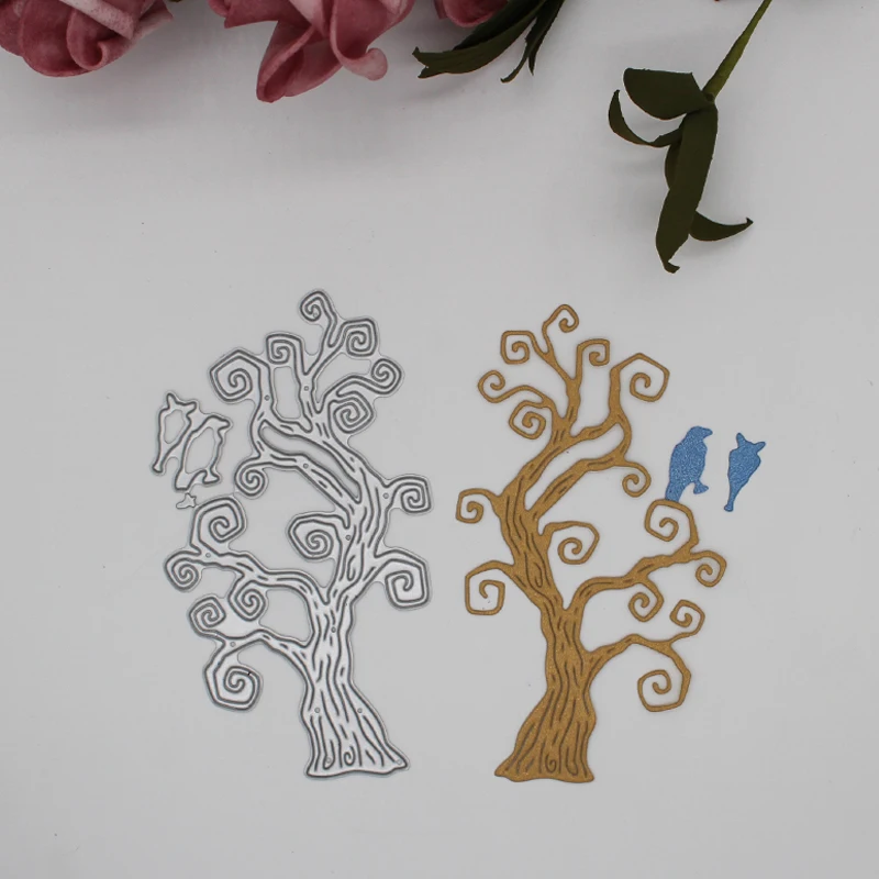 

Tree and Bird Metal Cutting Dies DIY Scrapbooking Album Paper Cards Embossing Crafts 62*109 mm