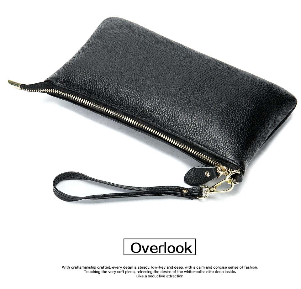 Wallet Female Card Holder Coin Purse Women Genuine Leather Long Wallet for Credit Cards Bag Purses for Women Shoulder Bags 12