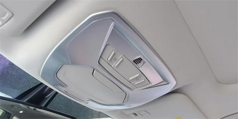 Car-cover-stick-ABS-Silver-front-head-read-reading-switch-light-lamp-frame-trim-hoods-1pcs