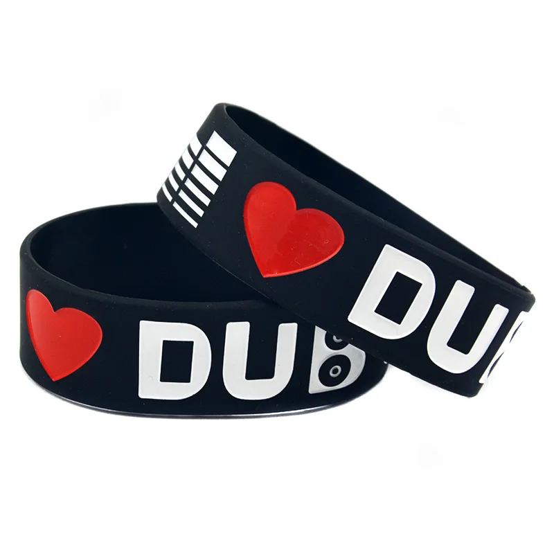 1 шт Love DUB шаг силиконовый резиновый браслет Черный и белый|Браслеты с шармами| |