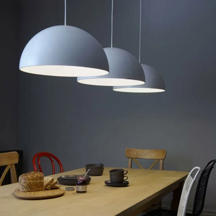 Simple and Beautiful Hemispherical Metal Pendant Light Best Price. Nordic modern suspension lamp for home office cafe bar store lighting engineering
