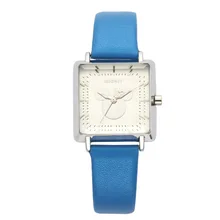 Ladies fashion watch Square simple style quartz watch Disney brand Mickey mouse head blue white black pink red band women clocks
