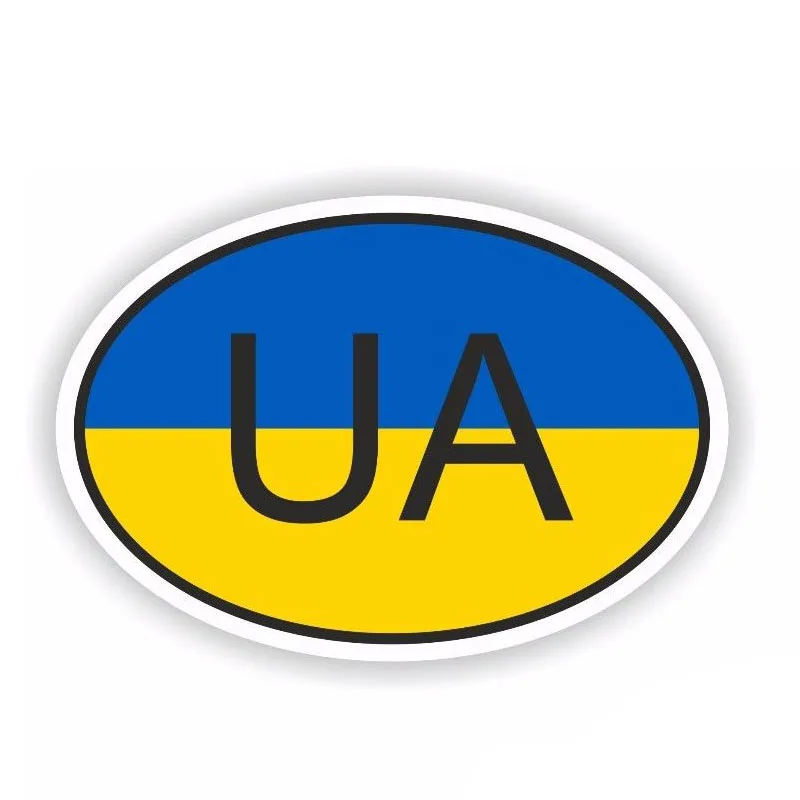

13.1CM*8.8CM Creative Car Sticker Ukraine Country Code Funny Decal PVC 6-0355