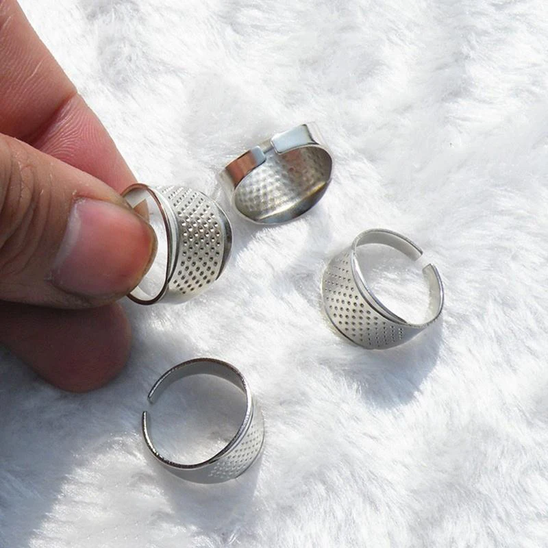 Silver Metal Sewing Thimble For Finger Protector Quilting Sewing Household Diy Crafts Accessories