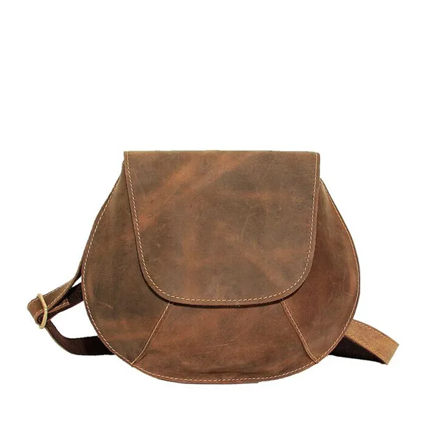 Men Package New The Whole Leather Single Shoulder Messenger Bag Men Package New The Whole Leather Single Shoulder Messenger Bag Crazy Horse Pure Handmade Saddle