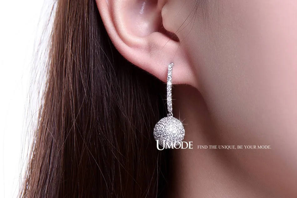 UMODE серьги-капли с кристаллами для женщин, Новая мода CZ Brincos Grandes Fashion Para Mulheres Bijoux Femme, рождественские подарки AUE0249