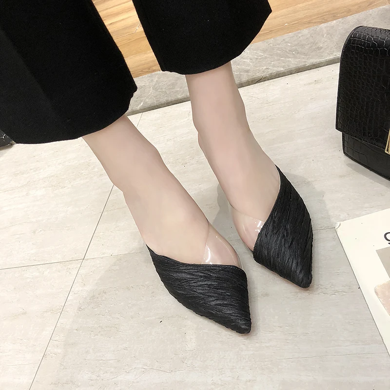 Г., простые Стильные женские тапочки женская обувь в необычном стиле однотонная женская обувь модельные туфли с острым носком, f238
