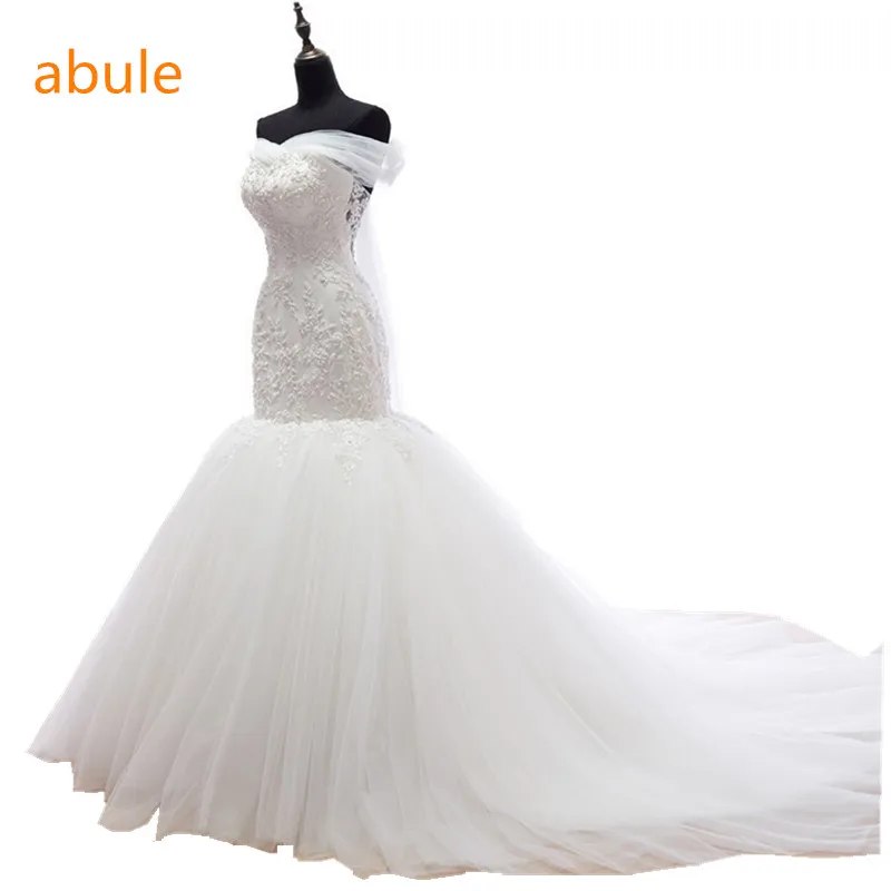 

2016 Good quality Princess Designer wedding dress lace up luxurious wedding gowns Custom sll size vestido de noiva
