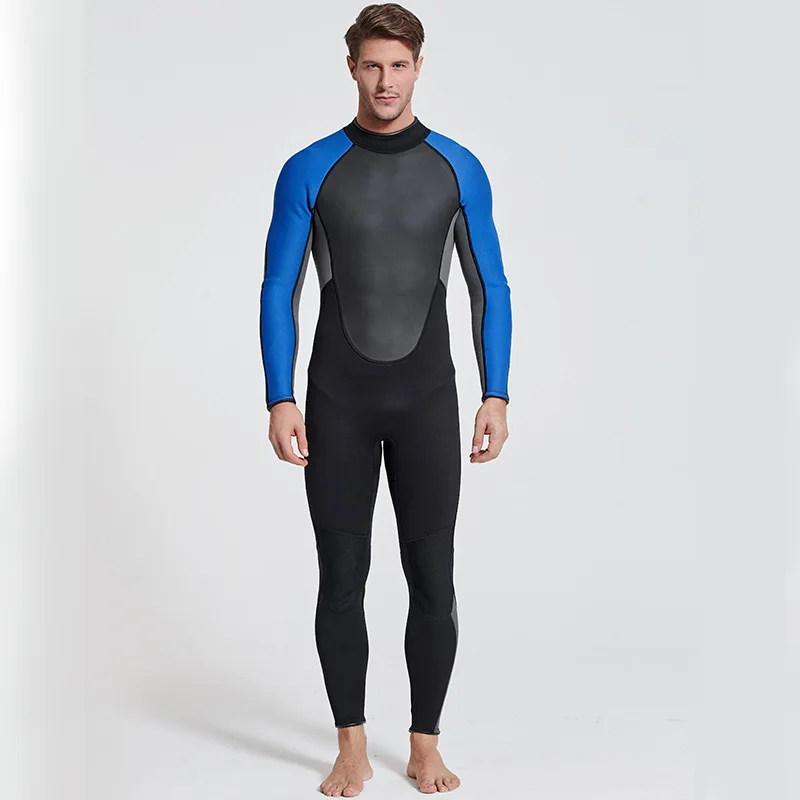 

Plus Size 3mm Neoprene Men One Piece Spearfishing Wetsuit Swimsuit Dive Surf Swim Keep Warm Swimwear Long sleeve Beach Triathlon