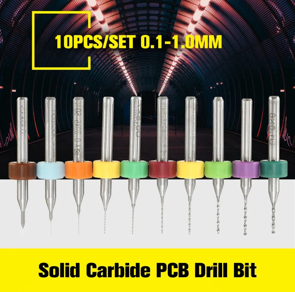 GEEETECH 10 шт./компл. мм 1,0-0,1 мм твердый карбид PCB насадка на буровую головку чистящий очиститель для экструдера RepRap 3d принтер аксессуары часть