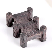 Деревянный мост держатель для стикера бонсай сказочные статуэтки, микро пейзаж DIY ремесла сказочные украшения сада