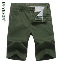 Summer casual shorts men simple design high quality cotton knee length brand men’s cargo shorts men clothes 2018 men short homme