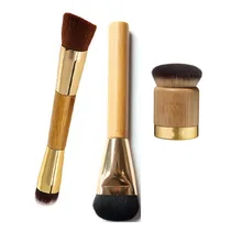 Foundation Brush 1pcs TOP Brand Tart Synthetic Hair Bamboo Handle Super Fine Makeup Big Round Brushes Double Head Makeup Brush