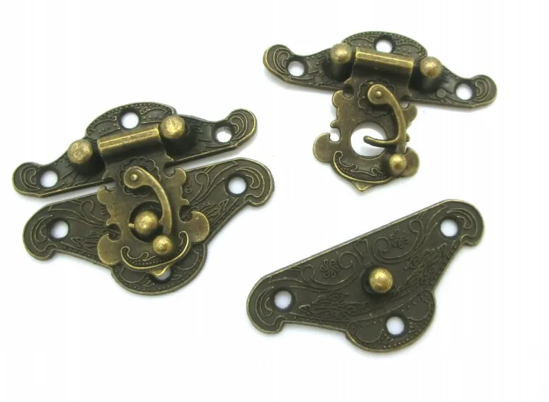 Free Shipping 10 Sets Antique Latches Catches Hasps Clasp Wooden
