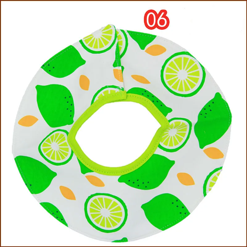 6 green lemon Регулируемые детские нагрудники, водонепроницаемые нагрудники для кормления, Детские Мультяшные нагрудники для кормления детей, 360 °, круглые полностью хлопковые водонепроницаемые детские товары - Цвет: 6 green lemon