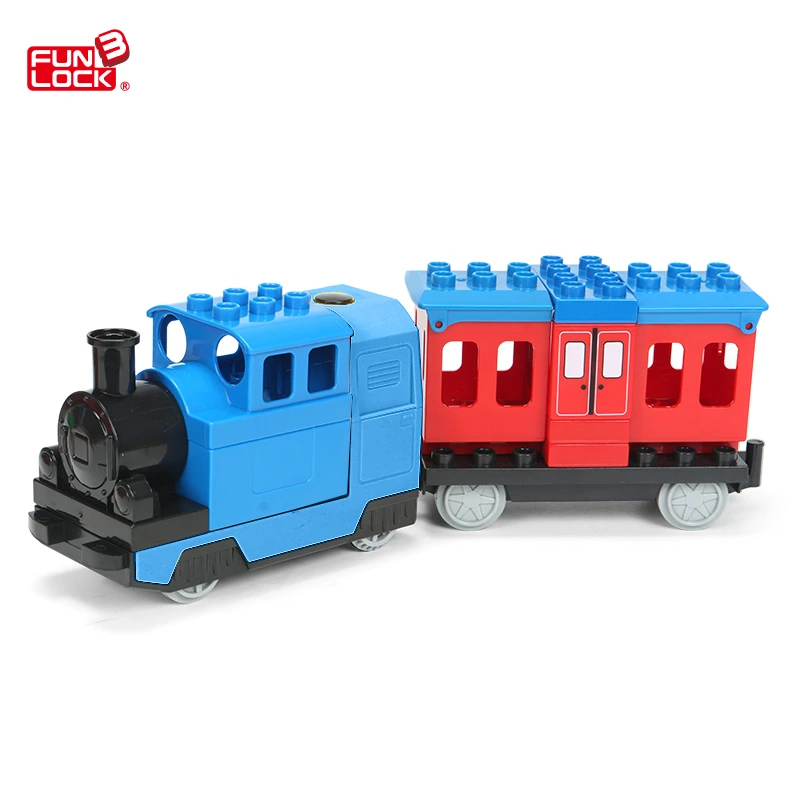 Игрушки Funlock Duplo на батарейках детский поезд Обучающие игрушки Электрический для