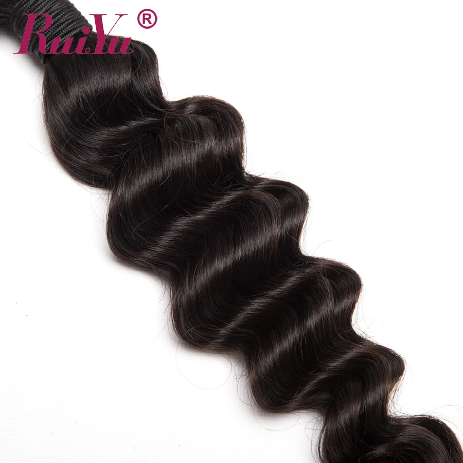 RUIYU Hair Loose Deep Wave Bundles Peruvian Hair Remy Human Hair Extensions Loose Wave Bundles Deals 12-26 Inch Free Shipping