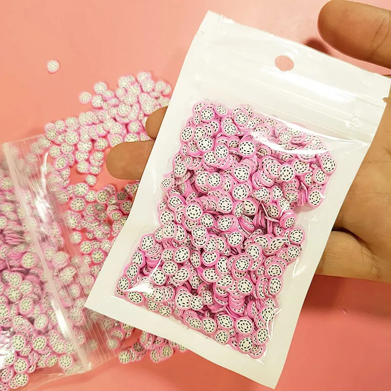 

10g Fruit Slice Addition Slime Clay Sprinkles for Filler Supplies Kiwifruit Watermelon Fruit Mud Decoration Toys for Kids Toys E