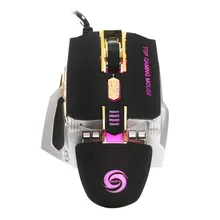 Оптическая 4000 dpi игровая мышь 7 кнопок светодиодный Оптический игровой макро-мышь программируемая для ПК ноутбук мышь геймер 526