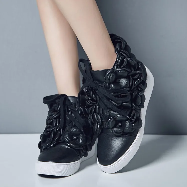 Leder chel Ankunft Flache {zorssar} Brandneue Schnee Wohnungen Mode Blumen Damen Echtes BeigeSchwarz Frauen Stiefel Kn Winterschuhe MzpSUV