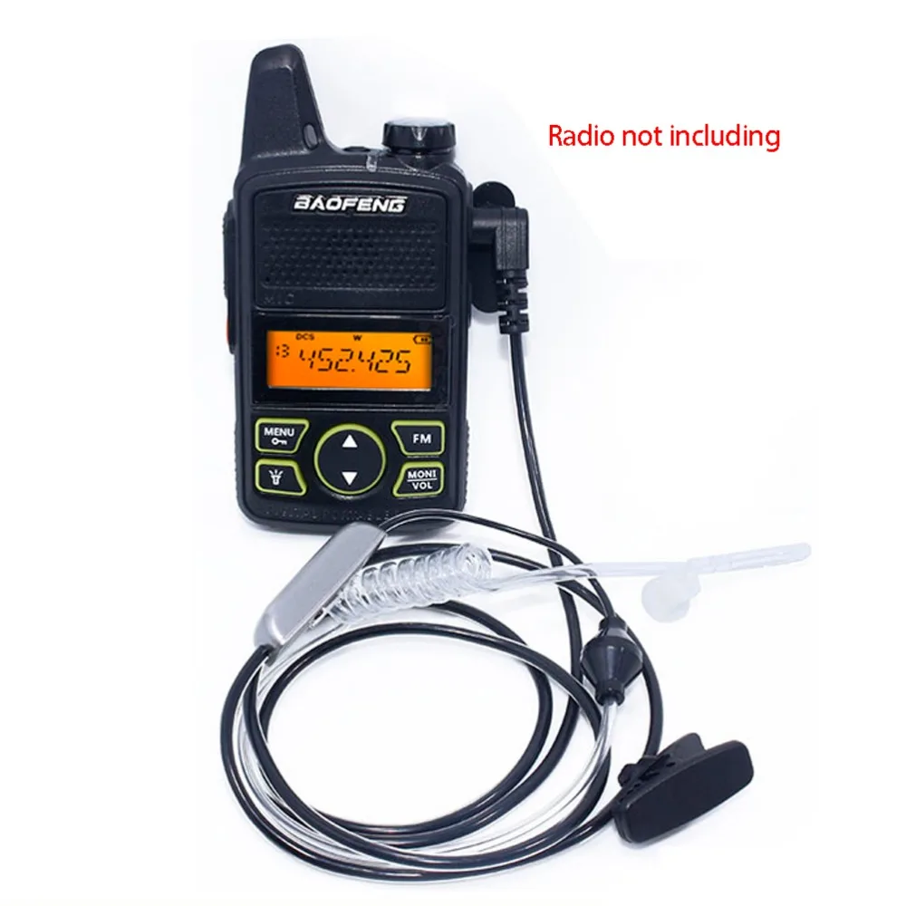 Baofeng BF-T1 Акустическая трубка PTT Mic Динамик гарнитуры для Walkie Talkie BF T1 мини