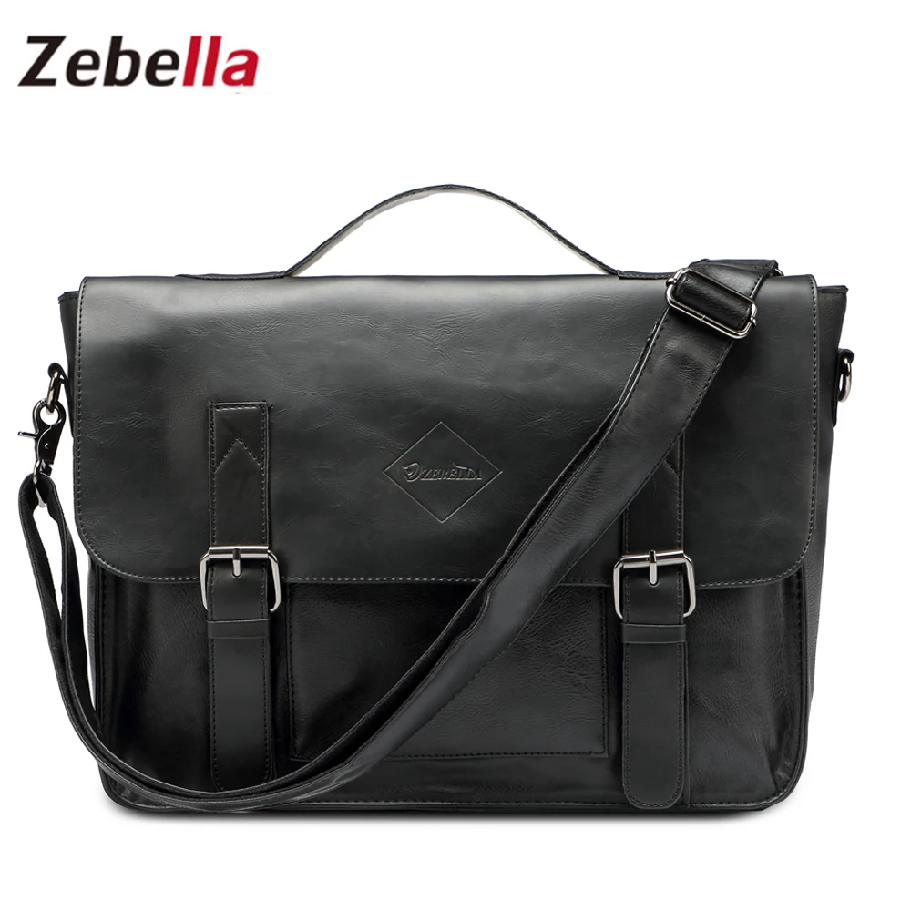 Zebela Мужские портфели, черные винтажные кожаные мужские сумки-мессенджеры, мужская деловая офисная сумка, сумка для офиса, сумка для путешествий