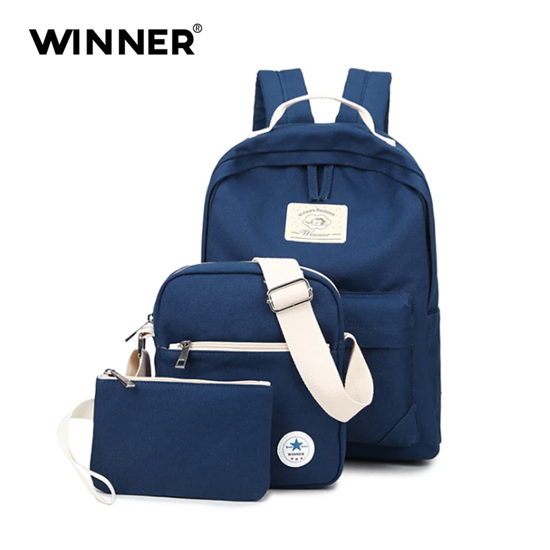WINNER Canvas Women Backpack Preppy Style School Bags For Teenage Girls High Quality Casual Daypack for