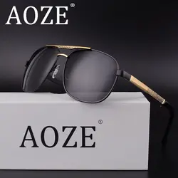 2017 aoze люксовых брендов очки поляризованные Для мужчин Мода ретро Драйвер солнцезащитные очки Gafas UV400 очки Gafas с пакетом UV400