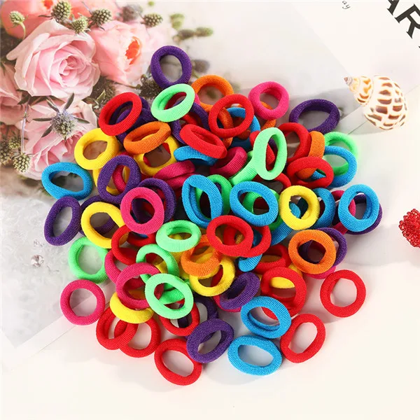 wedding hair clips 50/100pcs Baby Girls Colorful Small Elastic Hair Bands Children Ponytail Holder Kids Headband Rubber Band Mini Hair Accessories Hairclip