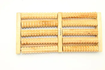 

WOODEN ROLLER FOOT MASSAGER STRESS RELIEF HEALTH THERAPY RLAX MASSAGE