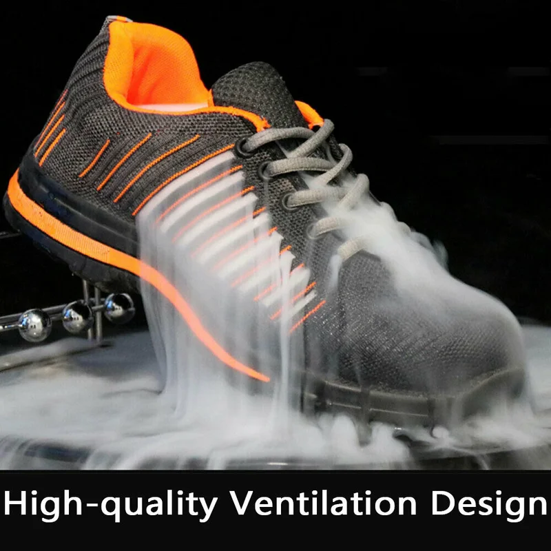 Hohner безопасности стальной носок Рабочая обувь дышащая кроссовки противоскользящие проколы для мужчин