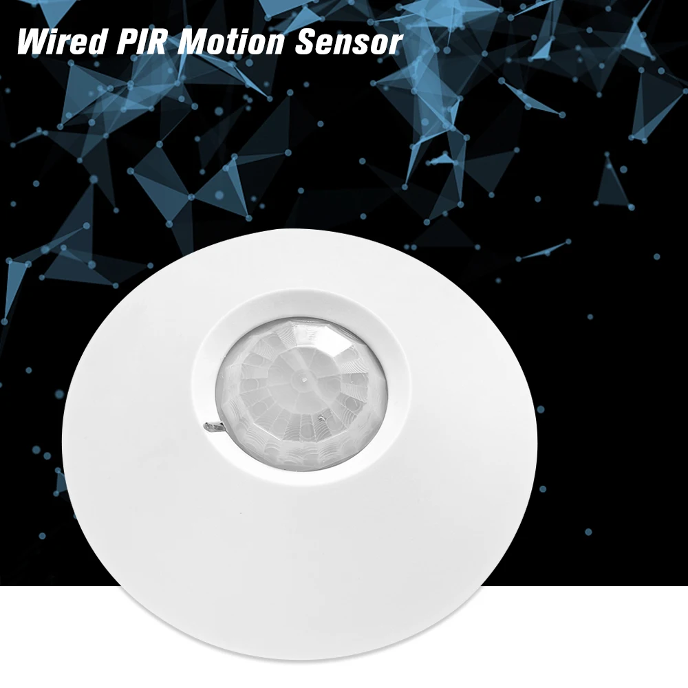 Проводной датчик движения PIR 360 ° широкоугольный пассивный инфракрасный детектор потолочное крепление для домашней охранной сигнализации