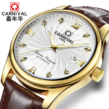 

High Quality CARNIVAL Men's Watches Top Brand luxury Mechanical Watch Men Automatic Waterproof Sapphire Sport Watch Montre Homme