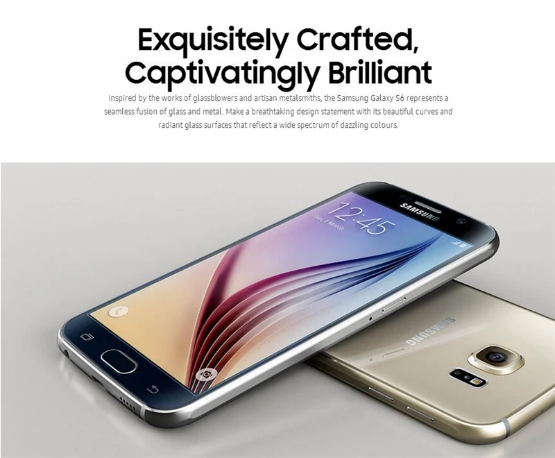 Genuine original Samsung galaxy S6 G9200 G920F GalaxyS6 Octa Core 3GB RAM 32GB ROM 4G LTE 16MP 5.1" Unlocked Cell Phone iphone se refurbished