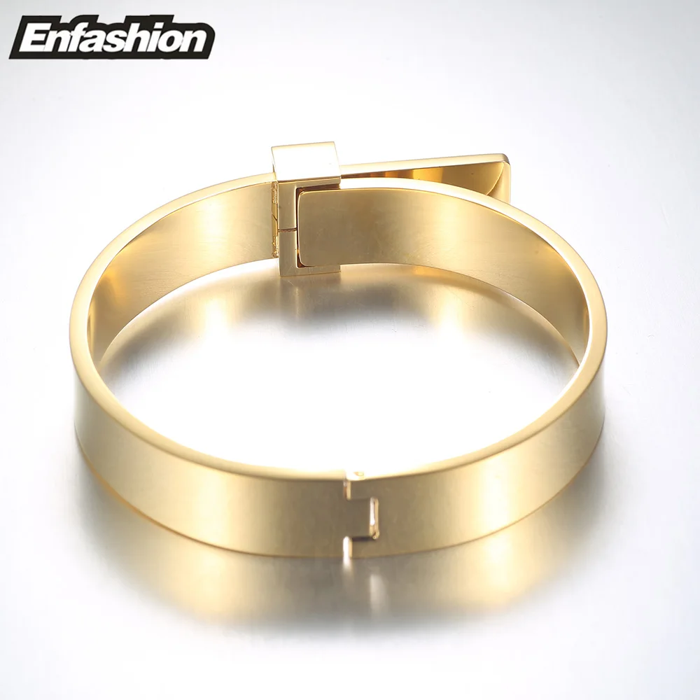 Goede Enfashion Brede Knoop Armband manchette Noeud Armband Rose Goud kleur Armbanden Armbanden Voor Vrouwen Manchet Armbanden pulseiras