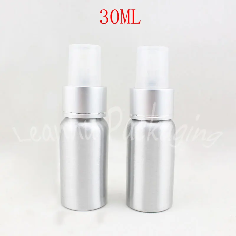 

30ML Empty Aluminum Bottles With Spray Pump , 30CC Perfume / Toner Sub-bottling , Empty Cosmetic Container ( 30 PC/Lot )