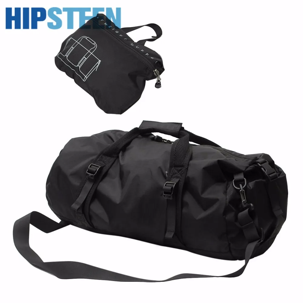 

HIPSTEEN Foldable Travel Shoulder Bags Lightweight Gear Waterproof Travel Duffel Bag Oxford Cloth Men Travel Bags Set Black Hot